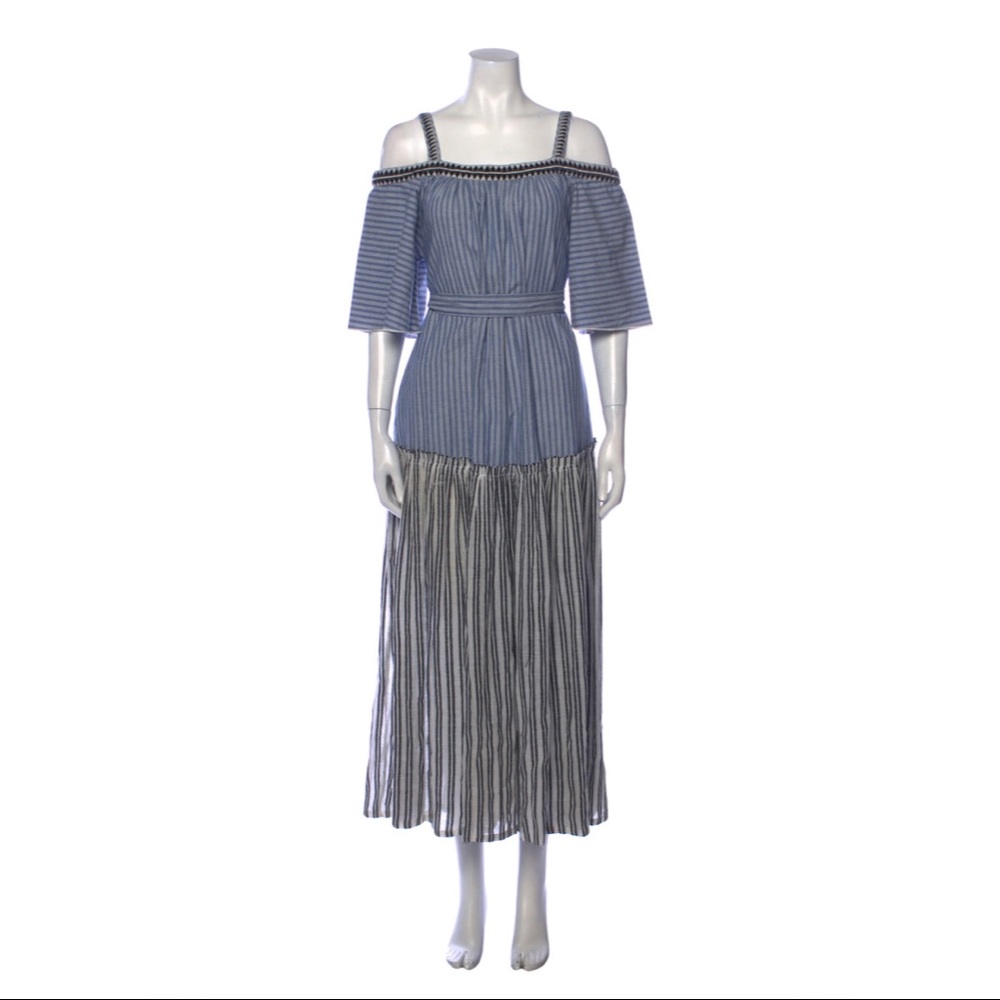 LemLem Mara Maxi Striped Dress Off Shoulder